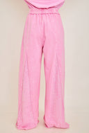 Mineral Wash Eyelet Flare Pants