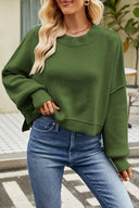 Round Neck Dropped Shoulder Sweater-Rae Collective, Women's Online Fashion Boutique Located in Phoenix, Arizona (Scottsdale Area)