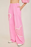 Mineral Washed Valentines Heart Sweatpants