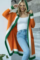 Pocketed Contrast Long Sleeve Hooded Cardigan-Rae Collective, Women's Online Fashion Boutique Located in Phoenix, Arizona (Scottsdale Area)