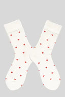 White Valentines Heart Pattern Crew Socks-Socks-Rae Collective, Women's Online Fashion Boutique Located in Phoenix, Arizona (Scottsdale Area)