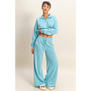 Burnout French Terry Wide-Leg Pants