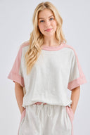 J.Her Washed Contrast Side Spring Top