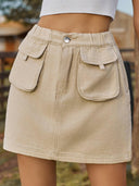 Pocketed Elastic Waist Denim Skirt-Rae Collective, Women's Online Fashion Boutique Located in Phoenix, Arizona (Scottsdale Area)