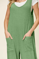Double Take Full Size Texture Sleeveless Wide Leg Jumpsuit-Rae Collective, Women's Online Fashion Boutique Located in Phoenix, Arizona (Scottsdale Area)