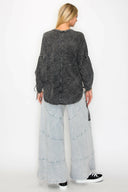 Wander Free Mineral Washed Boho Sweatshirt-Bottoms-Rae Collective, Women's Online Fashion Boutique Located in Phoenix, Arizona (Scottsdale Area)