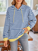 Lovelet Drawstring Striped Long Sleeve Hoodie-Rae Collective, Women's Online Fashion Boutique Located in Phoenix, Arizona (Scottsdale Area)
