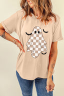 Checkerboard Ghost Graphic Tee-Tops-Krush Kandy, Women's Online Fashion Boutique Located in Phoenix, Arizona (Scottsdale Area)