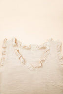 Soft Ruffle Trim Sleeveless Top-Tops-Krush Kandy, Women's Online Fashion Boutique Located in Phoenix, Arizona (Scottsdale Area)