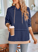 Lovelet Drawstring Striped Long Sleeve Hoodie-Rae Collective, Women's Online Fashion Boutique Located in Phoenix, Arizona (Scottsdale Area)