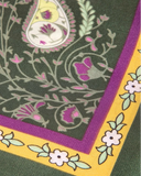 Vintage Bloom Paisley Satin Square Scarf
