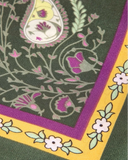 Vintage Bloom Paisley Satin Square Scarf