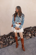 Boho Vacay Embroidered Button Blouse-Blouses-Krush Kandy, Women's Online Fashion Boutique Located in Phoenix, Arizona (Scottsdale Area)