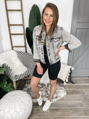 Mono B Feeling Fine Floral Lace Accent Highwaist Biker Short Leggings-Shorts-Rae Collective, Women's Online Fashion Boutique Located in Phoenix, Arizona (Scottsdale Area)