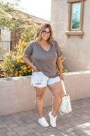 POL Take The Chance Relaxed Fit V-Neck Tee | 8 Colors-Short Sleeve Tops-Rae Collective, Women's Online Fashion Boutique Located in Phoenix, Arizona (Scottsdale Area)