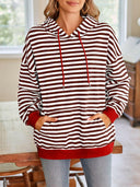 Lovelet Drawstring Striped Long Sleeve Hoodie-Rae Collective, Women's Online Fashion Boutique Located in Phoenix, Arizona (Scottsdale Area)