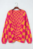Bold Checkerboard Cardigan-Cardigans-Krush Kandy, Women's Online Fashion Boutique Located in Phoenix, Arizona (Scottsdale Area)