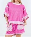 Oversize Reverse Contrast Banded Top-Tops-Rae Collective, Women's Online Fashion Boutique Located in Phoenix, Arizona (Scottsdale Area)