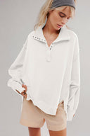 Exposed Seam Side Slit Long Sleeve Sweatshirt-Rae Collective, Women's Online Fashion Boutique Located in Phoenix, Arizona (Scottsdale Area)