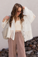 POL Lace Jean Jacket