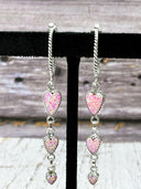 Heart Trail Stone Earrings-Earrings-Rae Collective, Women's Online Fashion Boutique Located in Phoenix, Arizona (Scottsdale Area)