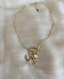 Lucky 18KT Gold Plated Pendant Necklace with Charms-Necklace-Krush Kandy, Women's Online Fashion Boutique Located in Phoenix, Arizona (Scottsdale Area)