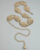 Starburst Scalloped Concho Chain Belt