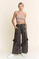 J.HER Mineral Wash Eyelet Pocket Ruffle Pants-Rae Collective, Women's Online Fashion Boutique Located in Phoenix, Arizona (Scottsdale Area)