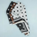 Classic Charm Polka Dot Satin Square Scarf