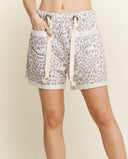 Mineral Washed Leopard Animal Print Shorts-Shorts-Krush Kandy, Women's Online Fashion Boutique Located in Phoenix, Arizona (Scottsdale Area)
