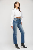 Super High Rise Straight Leg Denim Jeans-Denim-Krush Kandy, Women's Online Fashion Boutique Located in Phoenix, Arizona (Scottsdale Area)