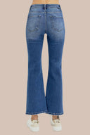 Risen Full Size Distressed High Rise Crop Flare Jeans-Rae Collective, Women's Online Fashion Boutique Located in Phoenix, Arizona (Scottsdale Area)