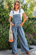 Golden Hour Wide Leg Denim Jumpsuit