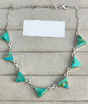 On Display Turquoise Triangle Cluster Necklace MADE TO ORDER-Necklaces-Rae Collective, Women's Online Fashion Boutique Located in Phoenix, Arizona (Scottsdale Area)