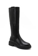 Black Knee High Lug Sole Boot-Shoes-Krush Kandy, Women's Online Fashion Boutique Located in Phoenix, Arizona (Scottsdale Area)