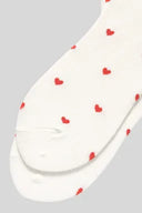 White Valentines Heart Pattern Crew Socks-Socks-Rae Collective, Women's Online Fashion Boutique Located in Phoenix, Arizona (Scottsdale Area)