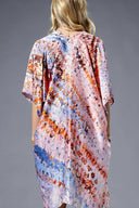 Abstract Print Silky Feel Kimono-Kimono-Rae Collective, Women's Online Fashion Boutique Located in Phoenix, Arizona (Scottsdale Area)