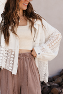 POL Lace Jean Jacket