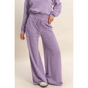 Burnout French Terry Wide-Leg Pants
