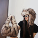 Wild Texture Plush Statement Hobo Bag-Pre order