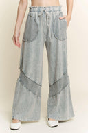 MineralWash Waffle pocket Wide Leg Pants-PANTS-Rae Collective, Women's Online Fashion Boutique Located in Phoenix, Arizona (Scottsdale Area)