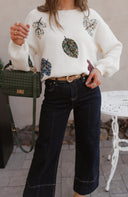 Free Fall Leaf Patchwork Sweater XS-3X-Sweaters-Rae Collective, Women's Online Fashion Boutique Located in Phoenix, Arizona (Scottsdale Area)