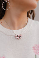 Half Blossom Cluster Pink Conch Necklace | MADE TO ORDER-Necklace-Krush Kandy, Women's Online Fashion Boutique Located in Phoenix, Arizona (Scottsdale Area)