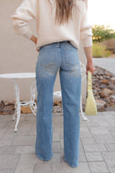 RISEN 90's Girl Low Rise Wide Leg Denim Jeans-Jeans-Krush Kandy, Women's Online Fashion Boutique Located in Phoenix, Arizona (Scottsdale Area)