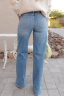 RISEN 90's Girl Low Rise Wide Leg Denim Jeans-Jeans-Krush Kandy, Women's Online Fashion Boutique Located in Phoenix, Arizona (Scottsdale Area)