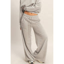 Burnout French Terry Wide-Leg Pants