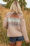 Western Quilted Aztec Jacket-Jacket-Krush Kandy, Women's Online Fashion Boutique Located in Phoenix, Arizona (Scottsdale Area)