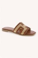 Raffia Layered Cut Out Design Sandals-Sandals-Rae Collective, Women's Online Fashion Boutique Located in Phoenix, Arizona (Scottsdale Area)