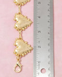 Lovestruck Hammered Heart Chain Belt