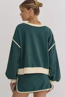 Chic Duo Contrast Pullover Skort Set | 4 Color Options-2 Piece Outfit Sets-Rae Collective, Women's Online Fashion Boutique Located in Phoenix, Arizona (Scottsdale Area)